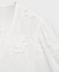 Mango Women's Cotton Embroidered Blouse