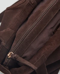Mango Women's Suede Shopper Bag