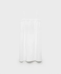Mango Women's Cotton Lace Nightgown
