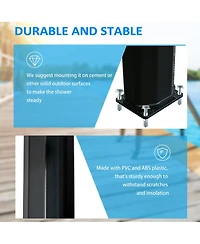 Outsunny Outdoor Solar-Powe Sding Shower with Temperature Adjustment