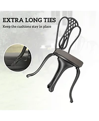 Outsunny Outdoor Chair Cushions Set of 4 Round Seat