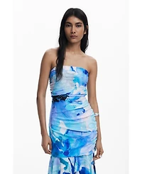 Desigual Women's Asymmetric bandeau dress