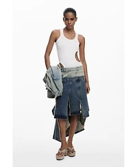 Desigual Women's Long skirt with double waistband