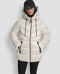 Dkny Women's Shine Hooded Puffer Coat