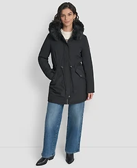 Dkny Women's Trim Hooded Anorak Puffer Coat