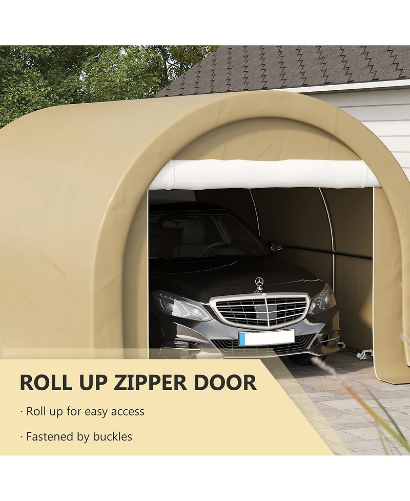 Outsunny 10' x 16' Carport Storage Tent Anti-uv Pe Portable Garage