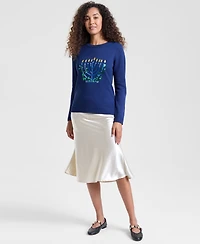 Holiday Lane Women's Menorah Graphic Sweater