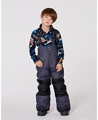 Deux par Kids Unisex Solid Play Snow Pants Dark Gray
