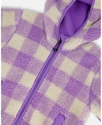 Deux par Girl Mid-Season Sherpa Jacket Lavender - Toddler|Child
