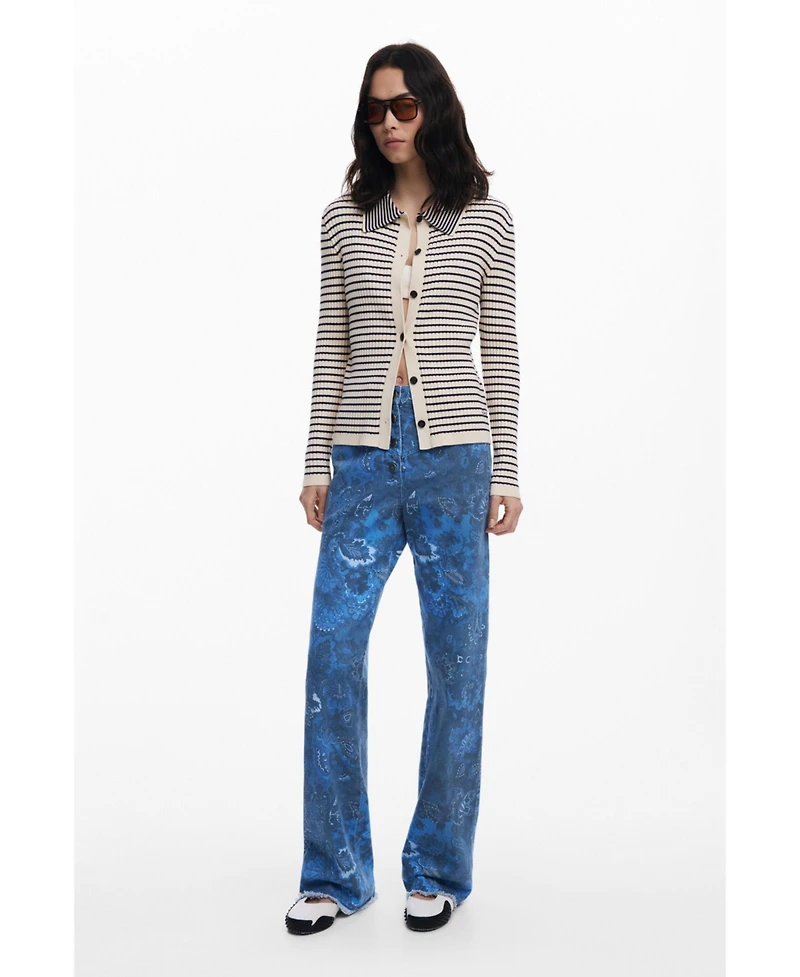 Desigual Women's Paisley twill trousers