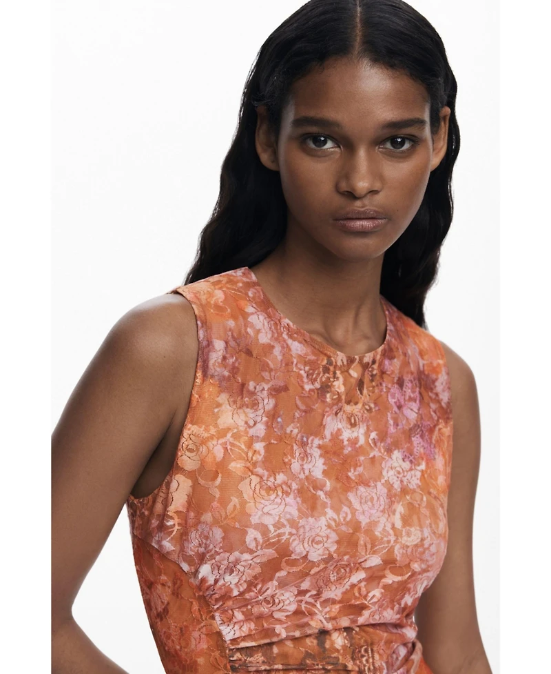 Desigual Women's Floral draped dress