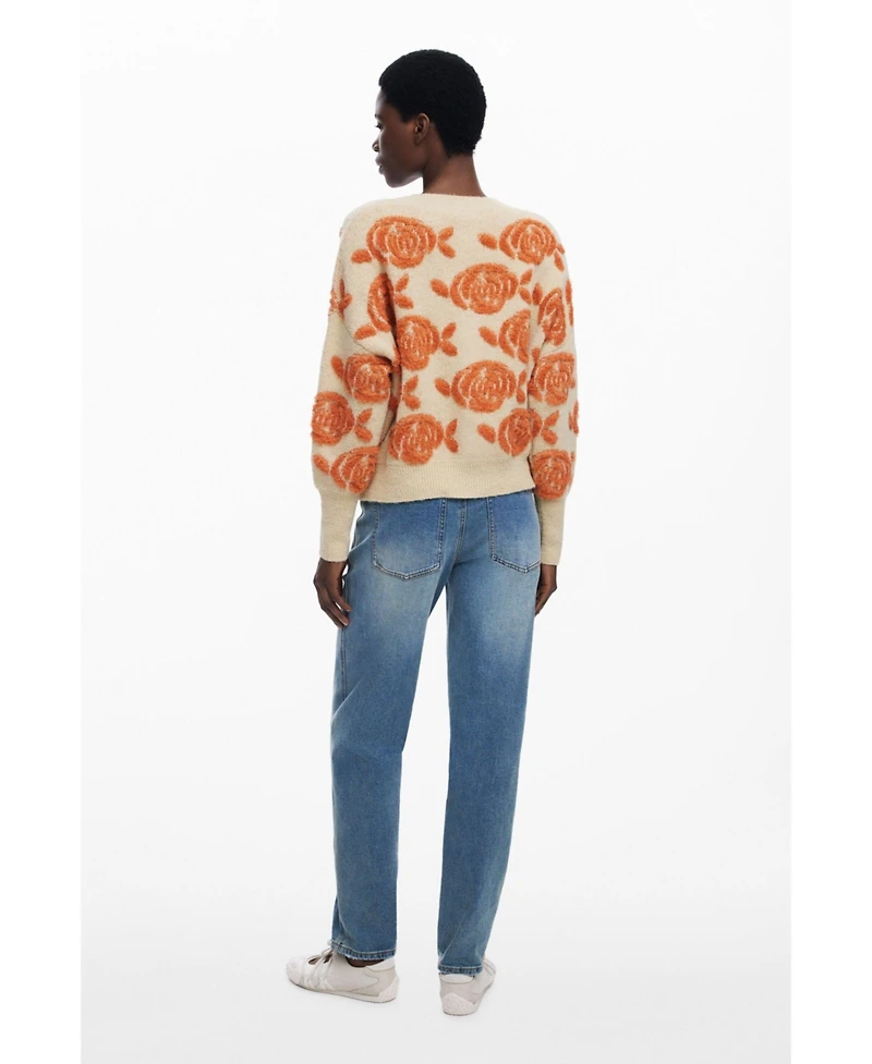 Desigual Women's Pink button sweater