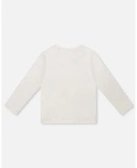 Deux par Toddler Girls Jersey T-Shirt Off-White with Teddy Bears - Toddler|Child