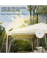 Outsunny 10' x 10' Pop Up Canopy with 4 Removable Sidewalls