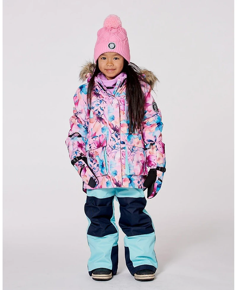 Deux par Girl Two-Piece Play Snowsuit Turquoise Blue - Toddler|Child