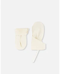 Deux par Baby Unisex Lined Mittens White Asparagus 