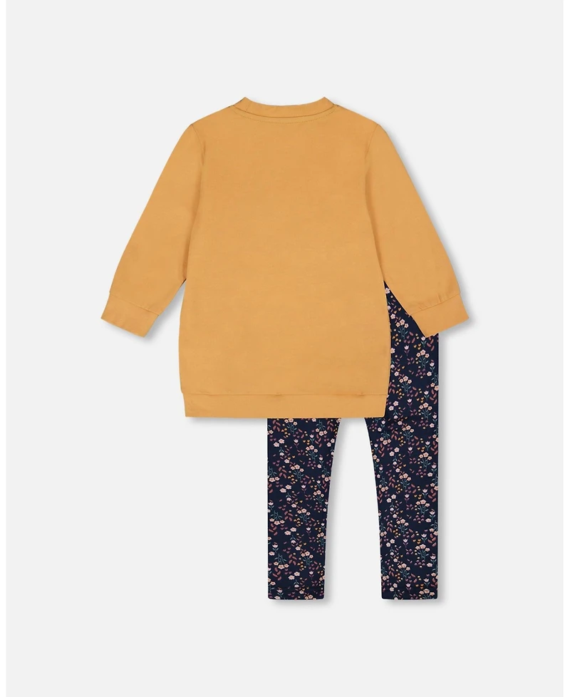 Deux par Girl Tunic and Leggings Set Golden Brown