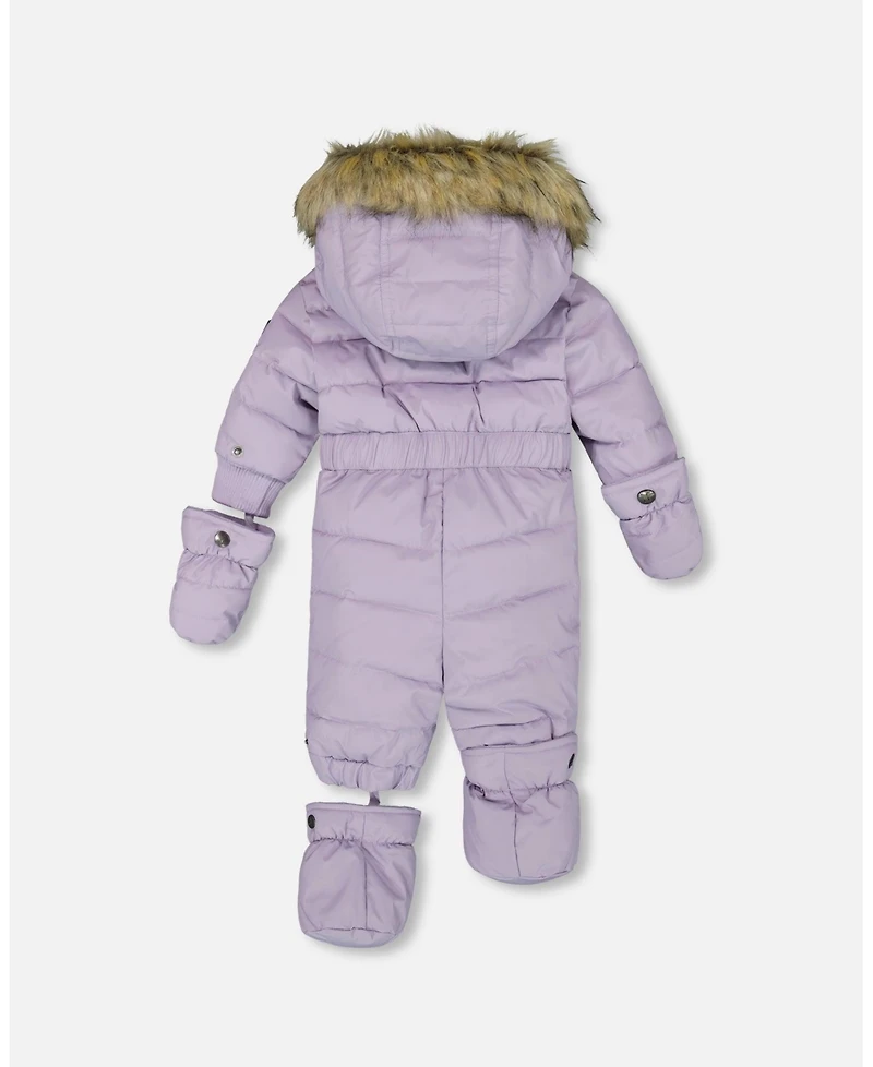 Deux par Baby Girl One-Piece Original Puffy Snowsuit Purple Gray - Baby|Toddler