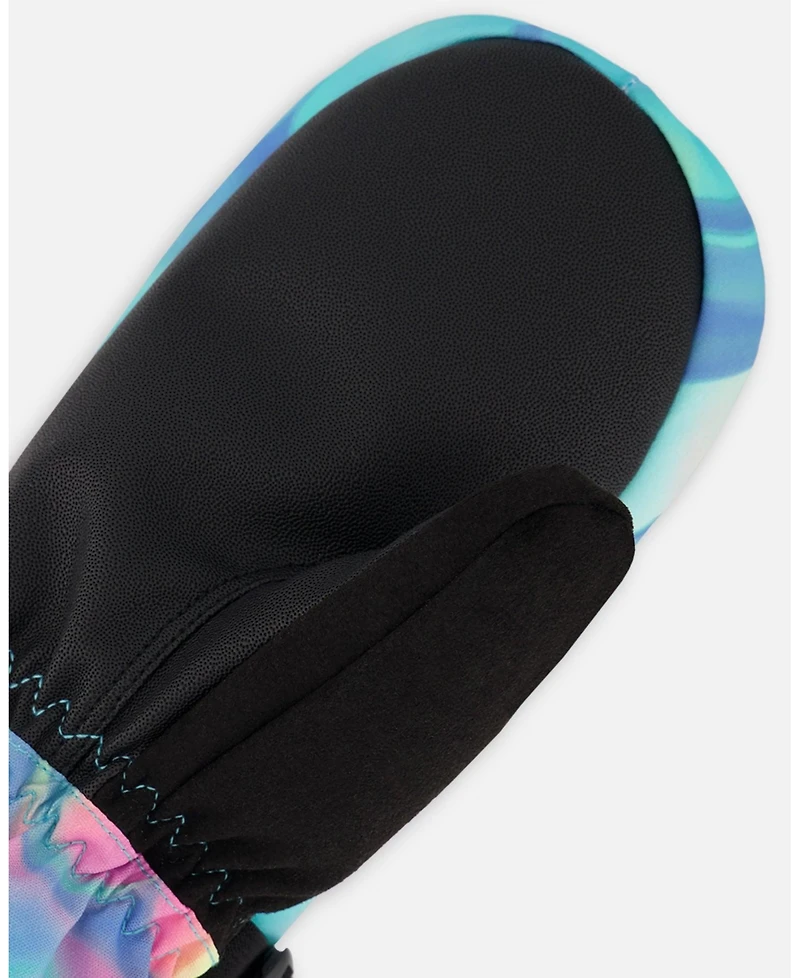 Deux par Girl Winter Mittens Teknik Rainbow Heart Print
