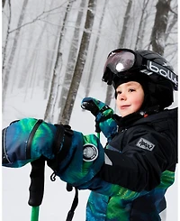 Deux par Boy Winter Mittens Teknik Aurora Borealis