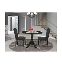 East West Furniture Dining Room Set Black