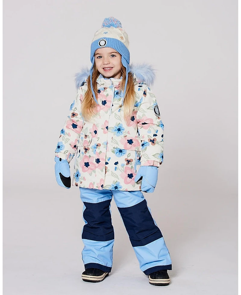Deux par Girl Two-Piece Discover Snowsuit with Printed Jacket Light Blue - Toddler|Child