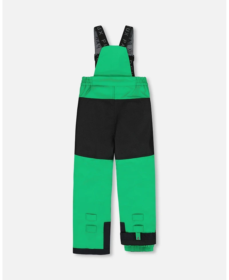 Deux par Boy Two-Piece Play Snowsuit with Colorblocked Jacket Green