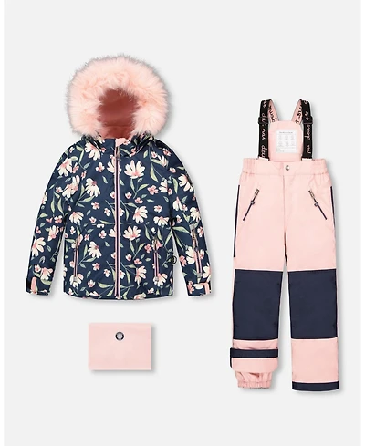 Deux par Toddler Girls Two-Piece Play Snowsuit Flower Print - Toddler|Child