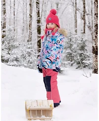 Deux par Big Girls Two-Piece Play Snowsuit with Printed Jacket Flash Floral