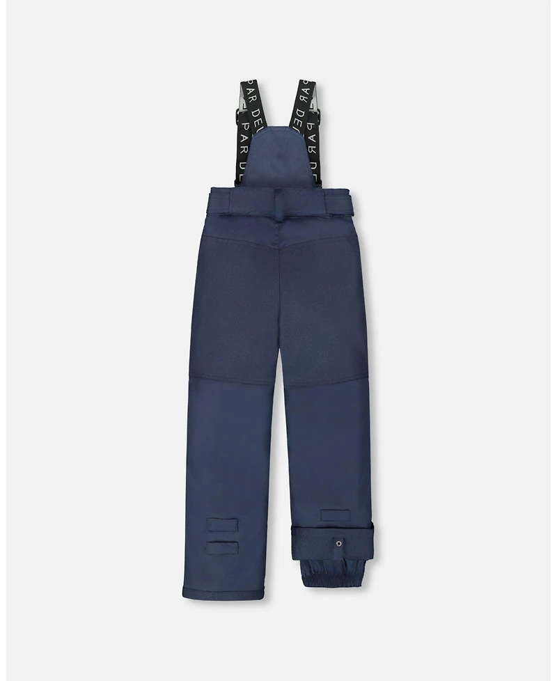 Deux par Kids Unisex Solid Play Snow Pants Navy Blue