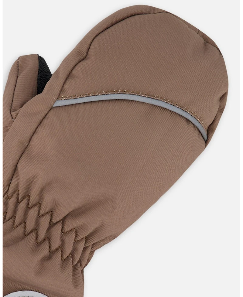 Deux par Deux Baby Boy Winter Mittens Play Taupe - Baby