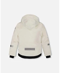 Deux par Girls Two-Piece Teknik Snowsuit Off-White