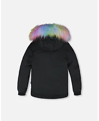 Deux par Girl Two-Piece Play Snowsuit Rainbow Leopard