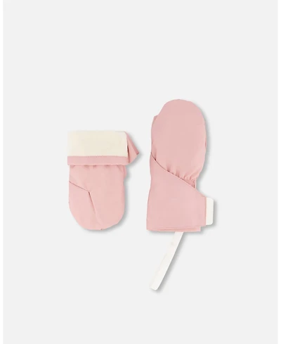 Deux par Baby Girls Lined Mittens Dusty Pink
