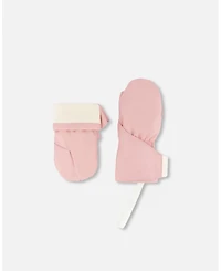 Deux par Baby Girls Lined Mittens Dusty Pink