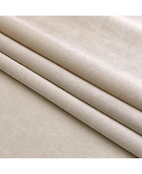Kate Aurora Royal Living 2 Pack Rod Pocket Light Filtering Velvet Window Curtain Panels - Gray