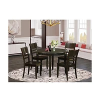 East West Furniture 5 Pc small Kitchen Table and Chairs set-Dining Table and 4 Dining Chairs