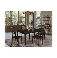 East West Furniture 5 Pc Dining room set - DinetteTable and 4 Dining Chairs