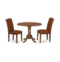 East West Furniture Dining Room Set Mahogany