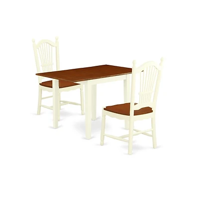 East West Furniture Dining Room Set Buttermilk & Cherry
