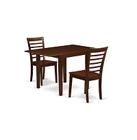 East West Furniture Dining Room Set Mahogany