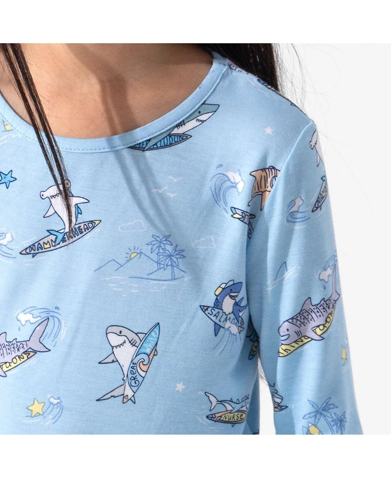 Bellabu Bear Kids Unisex Kids' Shark School Set of 2 Piece Pajamas
