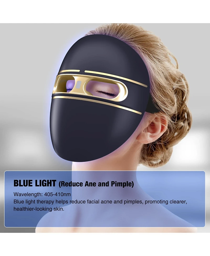 Penguin 4 Led Light Platinum Therapy Face Mask, Fda Approved