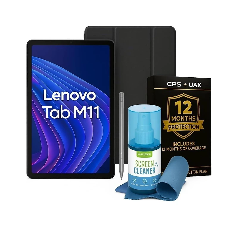 Lenovo Tab M11 11" Android Tablet Bundle MediaTek Helio G88 Processor, 4GB Ram, 64GB Storage, 1920x1200 Fhd Display, Quad Speakers, Android 13 w