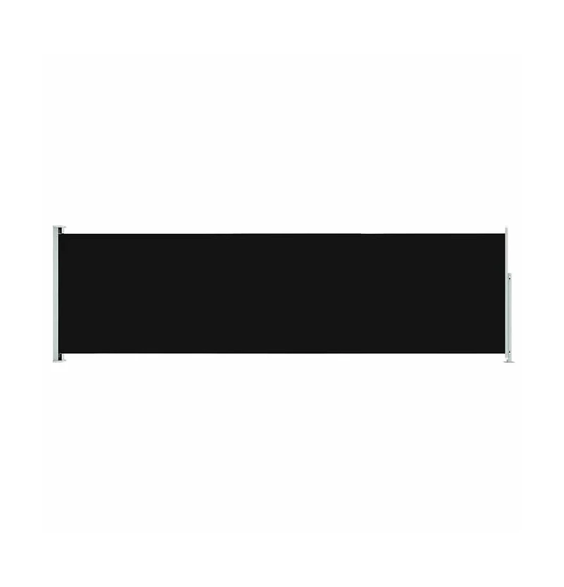 vidaXL Patio Retractable Side Awning 70.9"x236.2" Black