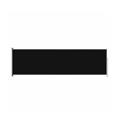 vidaXL Patio Retractable Side Awning 70.9"x236.2" Black