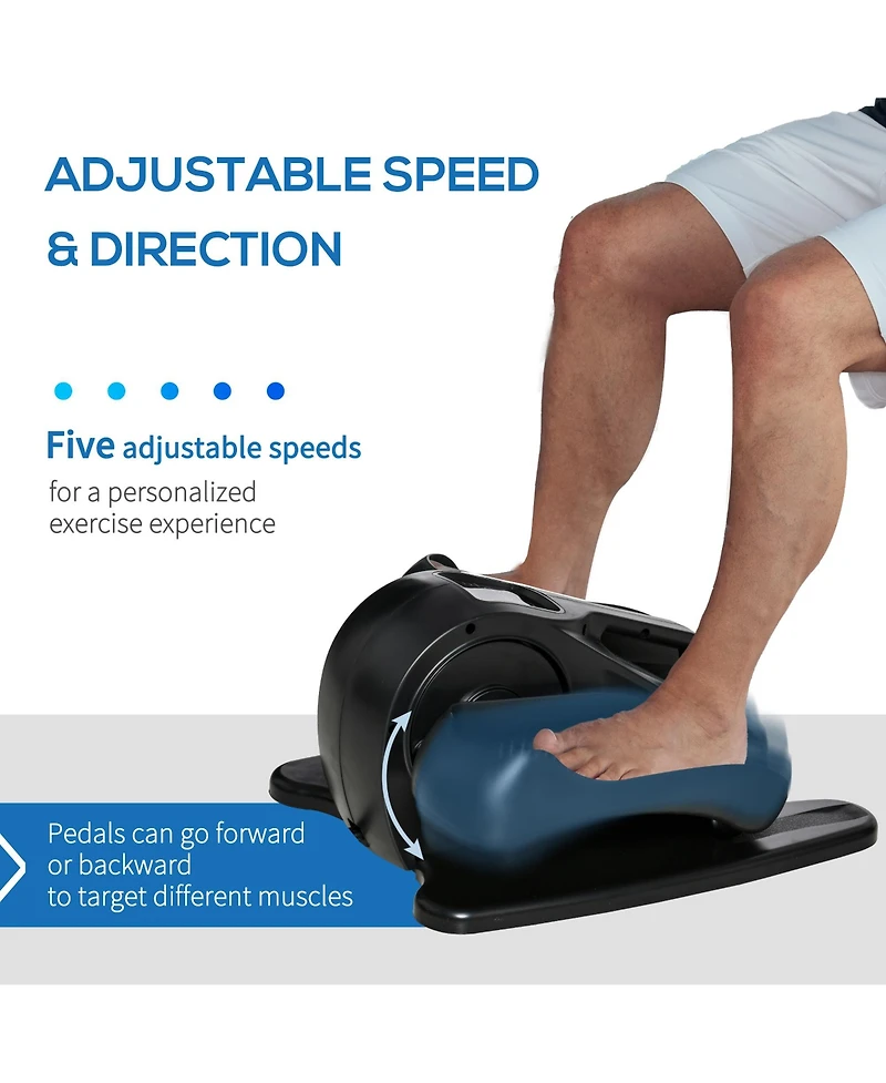 Soozier Foot Pedal Exerciser Mini Rehabilitation Bike w/ Remote and Lcd Display
