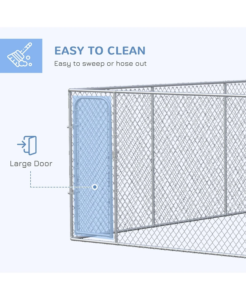 PawHut Dog Playpen, Dog Exercise Pen Dog Run Enclosure, 227.5 Sq. Ft