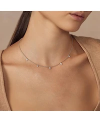 Sterling Silver 18k Gold Plated Callie Drop Pendant Necklace