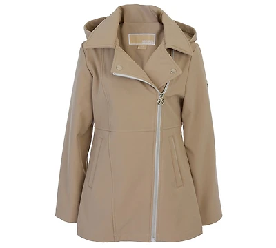 Michael Kors Big Girls Asymmetric Zip Softshell Jacket